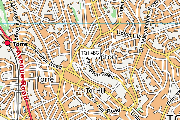 Upton Park map (TQ1 4BG) - OS VectorMap District (Ordnance Survey)