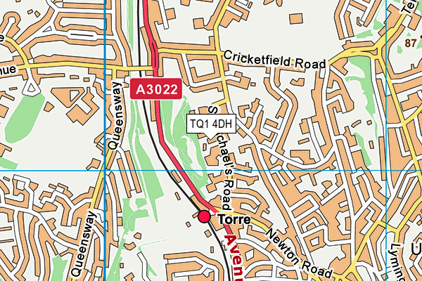 TQ1 4DH map - OS VectorMap District (Ordnance Survey)