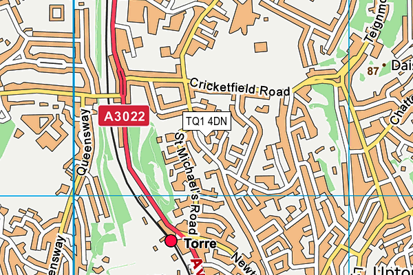 Torre Church of England Academy map (TQ1 4DN) - OS VectorMap District (Ordnance Survey)