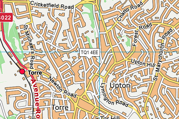 TQ1 4EE map - OS VectorMap District (Ordnance Survey)