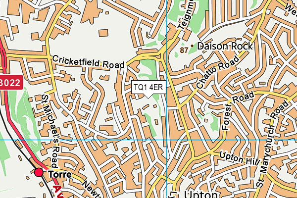 TQ1 4ER map - OS VectorMap District (Ordnance Survey)
