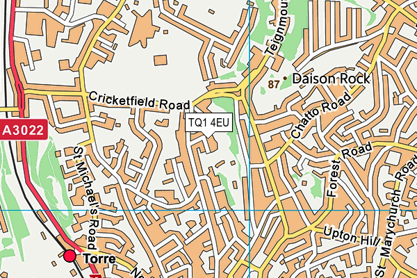 TQ1 4EU map - OS VectorMap District (Ordnance Survey)