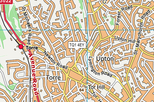 TQ1 4EY map - OS VectorMap District (Ordnance Survey)