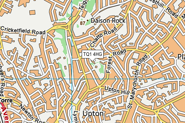 TQ1 4HG map - OS VectorMap District (Ordnance Survey)