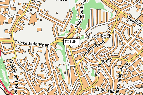 TQ1 4HL map - OS VectorMap District (Ordnance Survey)