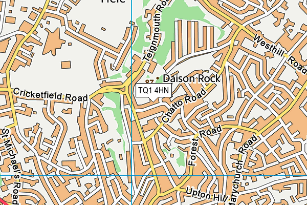 TQ1 4HN map - OS VectorMap District (Ordnance Survey)
