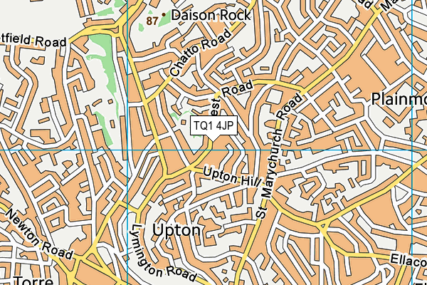 TQ1 4JP map - OS VectorMap District (Ordnance Survey)