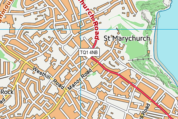 TQ1 4NB map - OS VectorMap District (Ordnance Survey)