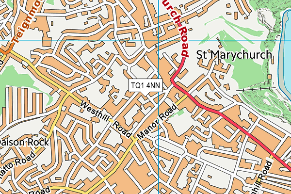 TQ1 4NN map - OS VectorMap District (Ordnance Survey)