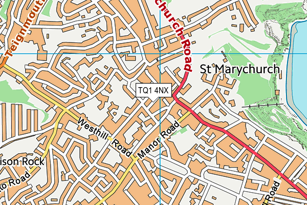 TQ1 4NX map - OS VectorMap District (Ordnance Survey)