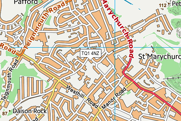 Priory Roman Catholic Primary School, Torquay map (TQ1 4NZ) - OS VectorMap District (Ordnance Survey)
