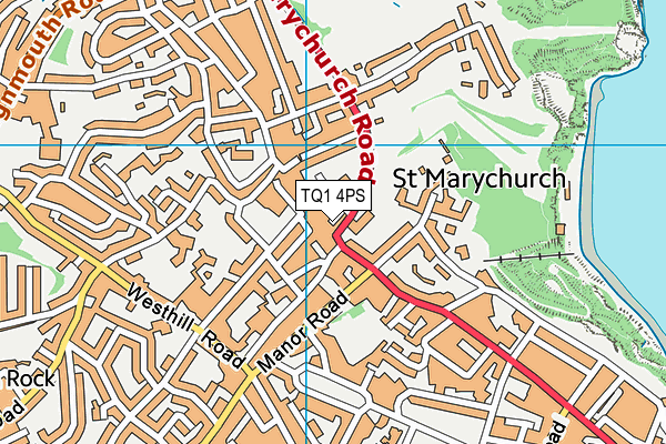 TQ1 4PS map - OS VectorMap District (Ordnance Survey)