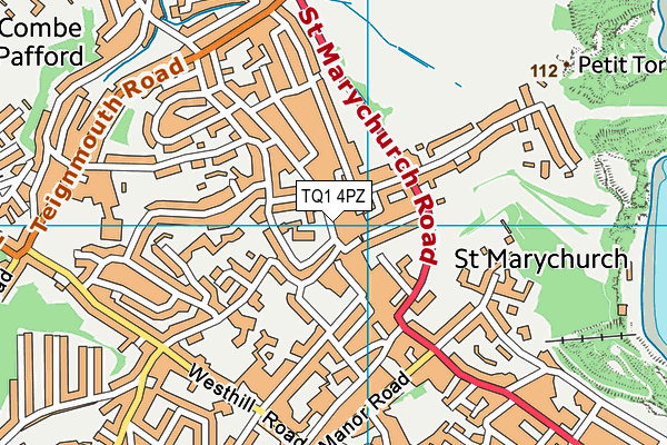 TQ1 4PZ map - OS VectorMap District (Ordnance Survey)