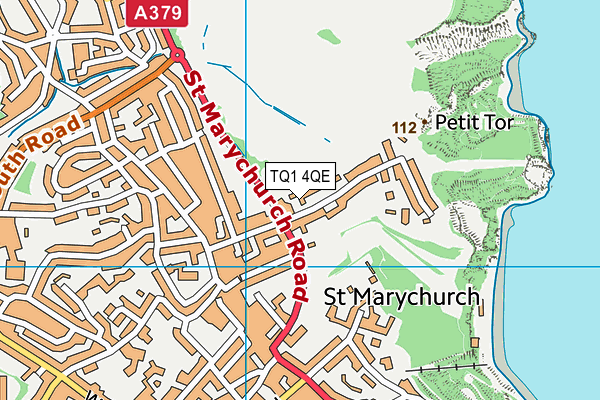 TQ1 4QE map - OS VectorMap District (Ordnance Survey)