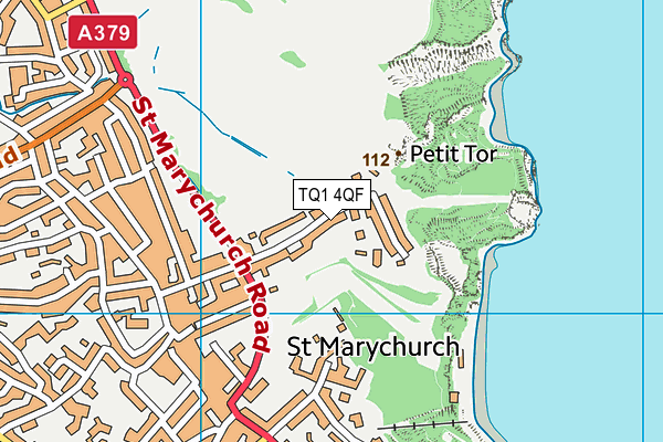 Torquay Golf Club map (TQ1 4QF) - OS VectorMap District (Ordnance Survey)