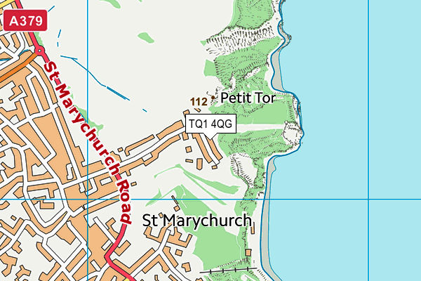 TQ1 4QG map - OS VectorMap District (Ordnance Survey)
