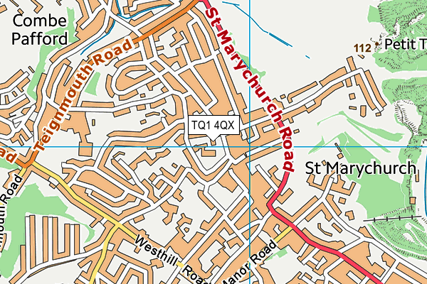TQ1 4QX map - OS VectorMap District (Ordnance Survey)
