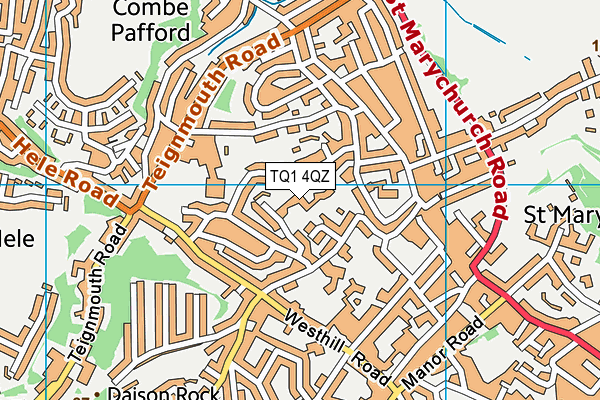 TQ1 4QZ map - OS VectorMap District (Ordnance Survey)