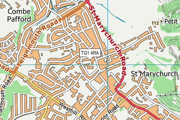 TQ1 4RA map - OS VectorMap District (Ordnance Survey)