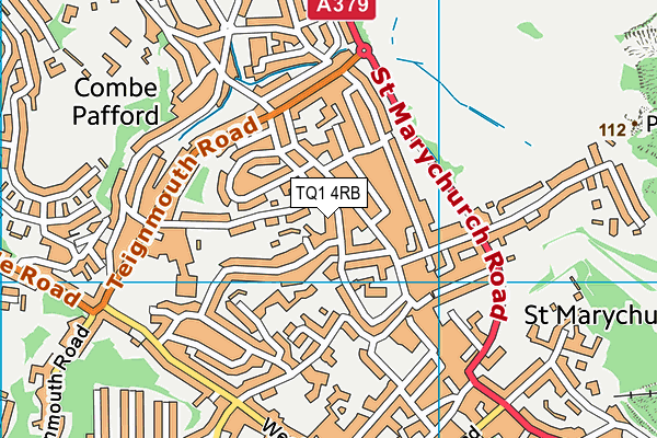 TQ1 4RB map - OS VectorMap District (Ordnance Survey)