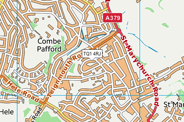 TQ1 4RJ map - OS VectorMap District (Ordnance Survey)