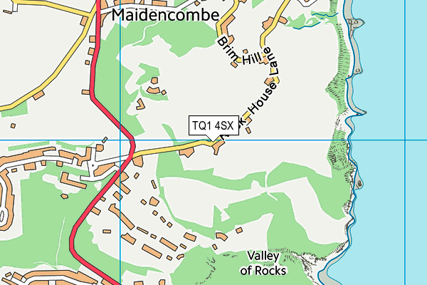 TQ1 4SX map - OS VectorMap District (Ordnance Survey)