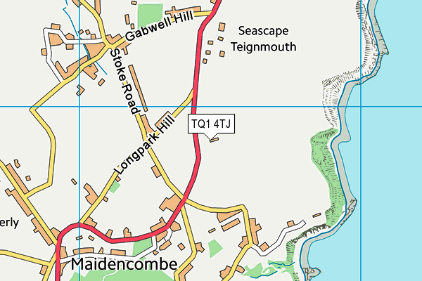 TQ1 4TJ map - OS VectorMap District (Ordnance Survey)