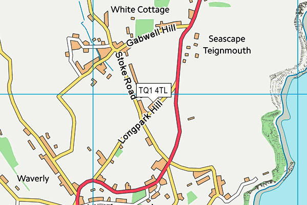 TQ1 4TL map - OS VectorMap District (Ordnance Survey)