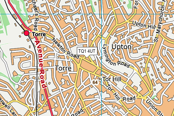 TQ1 4UT map - OS VectorMap District (Ordnance Survey)