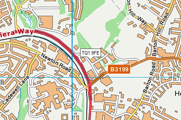 TQ1 9FE map - OS VectorMap District (Ordnance Survey)