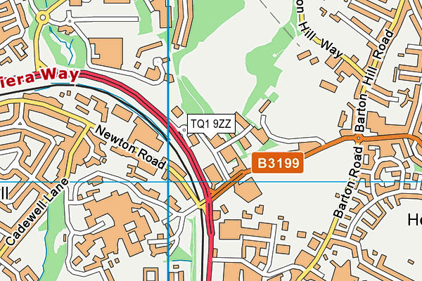 TQ1 9ZZ map - OS VectorMap District (Ordnance Survey)