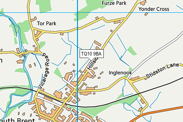 TQ10 9BA map - OS VectorMap District (Ordnance Survey)