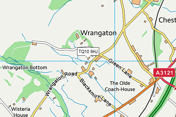 Wrangaton (South Devon) Golf Club map (TQ10 9HJ) - OS VectorMap District (Ordnance Survey)