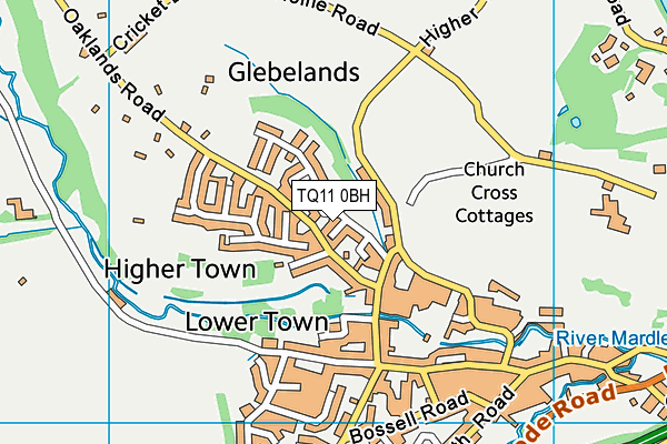TQ11 0BH map - OS VectorMap District (Ordnance Survey)