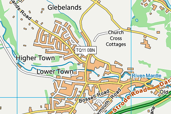 TQ11 0BN map - OS VectorMap District (Ordnance Survey)