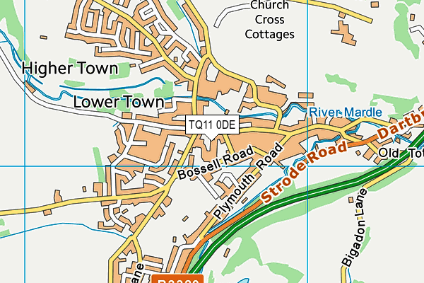 TQ11 0DE map - OS VectorMap District (Ordnance Survey)