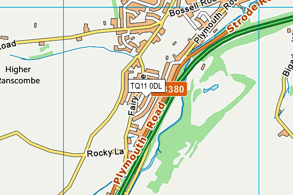 TQ11 0DL map - OS VectorMap District (Ordnance Survey)