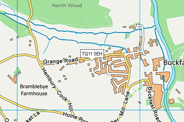 TQ11 0EH map - OS VectorMap District (Ordnance Survey)