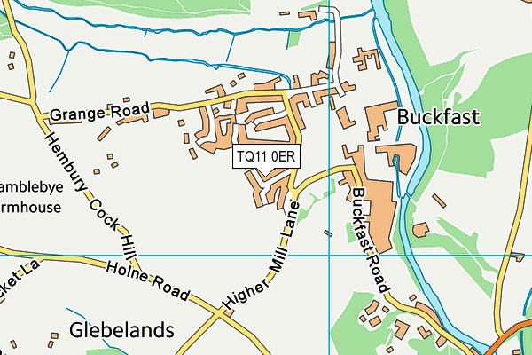 TQ11 0ER map - OS VectorMap District (Ordnance Survey)