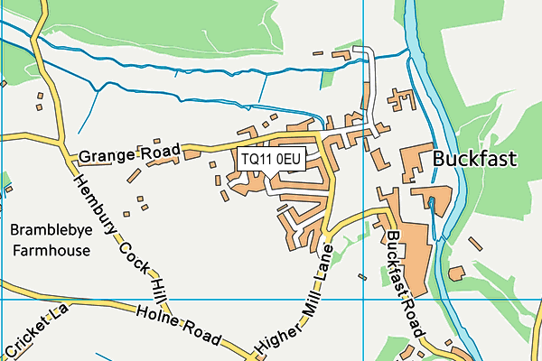 TQ11 0EU map - OS VectorMap District (Ordnance Survey)