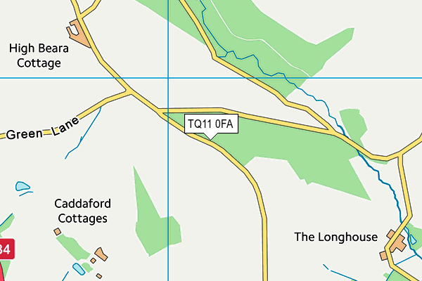 TQ11 0FA map - OS VectorMap District (Ordnance Survey)