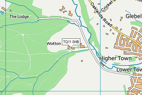 TQ11 0HB map - OS VectorMap District (Ordnance Survey)
