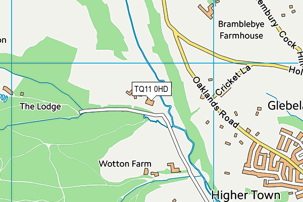 TQ11 0HD map - OS VectorMap District (Ordnance Survey)