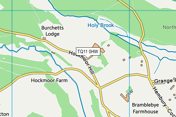 TQ11 0HW map - OS VectorMap District (Ordnance Survey)