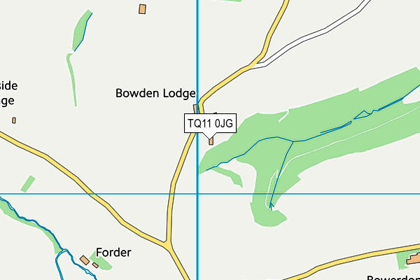 TQ11 0JG map - OS VectorMap District (Ordnance Survey)