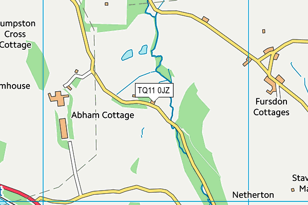 TQ11 0JZ map - OS VectorMap District (Ordnance Survey)