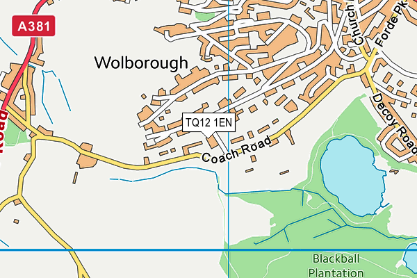 TQ12 1EN map - OS VectorMap District (Ordnance Survey)