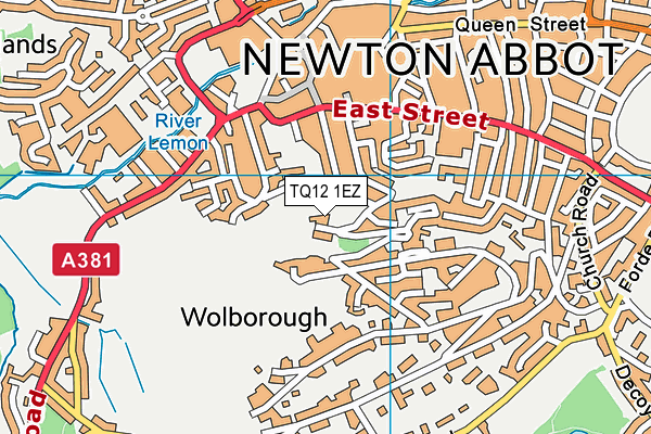 TQ12 1EZ map - OS VectorMap District (Ordnance Survey)