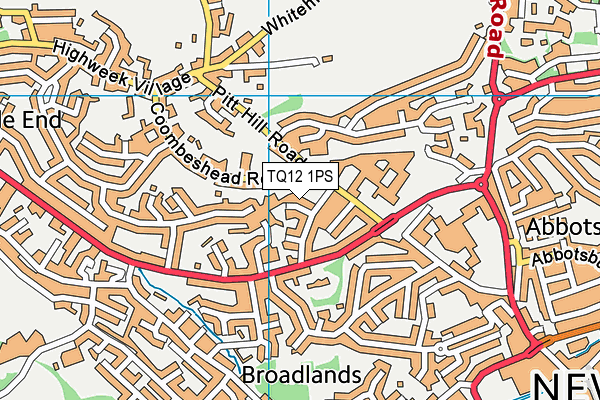 TQ12 1PS map - OS VectorMap District (Ordnance Survey)