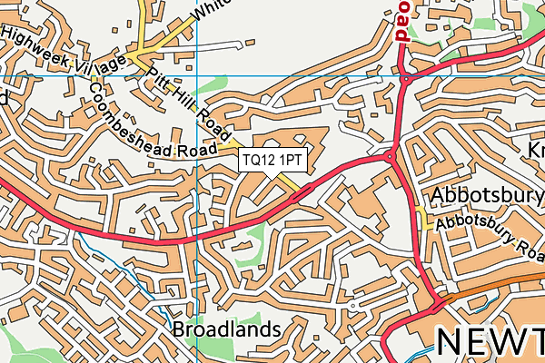 Coombeshead Academy map (TQ12 1PT) - OS VectorMap District (Ordnance Survey)